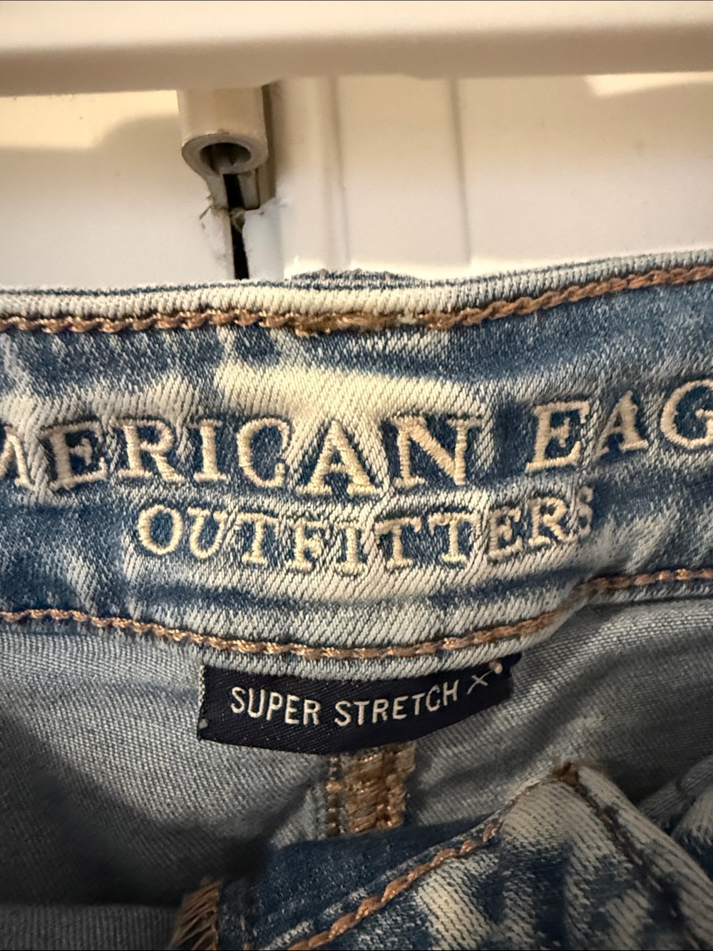 Blue Distressed Women's Jeans - Classic Ripped Skinny - Picture 6 of 6